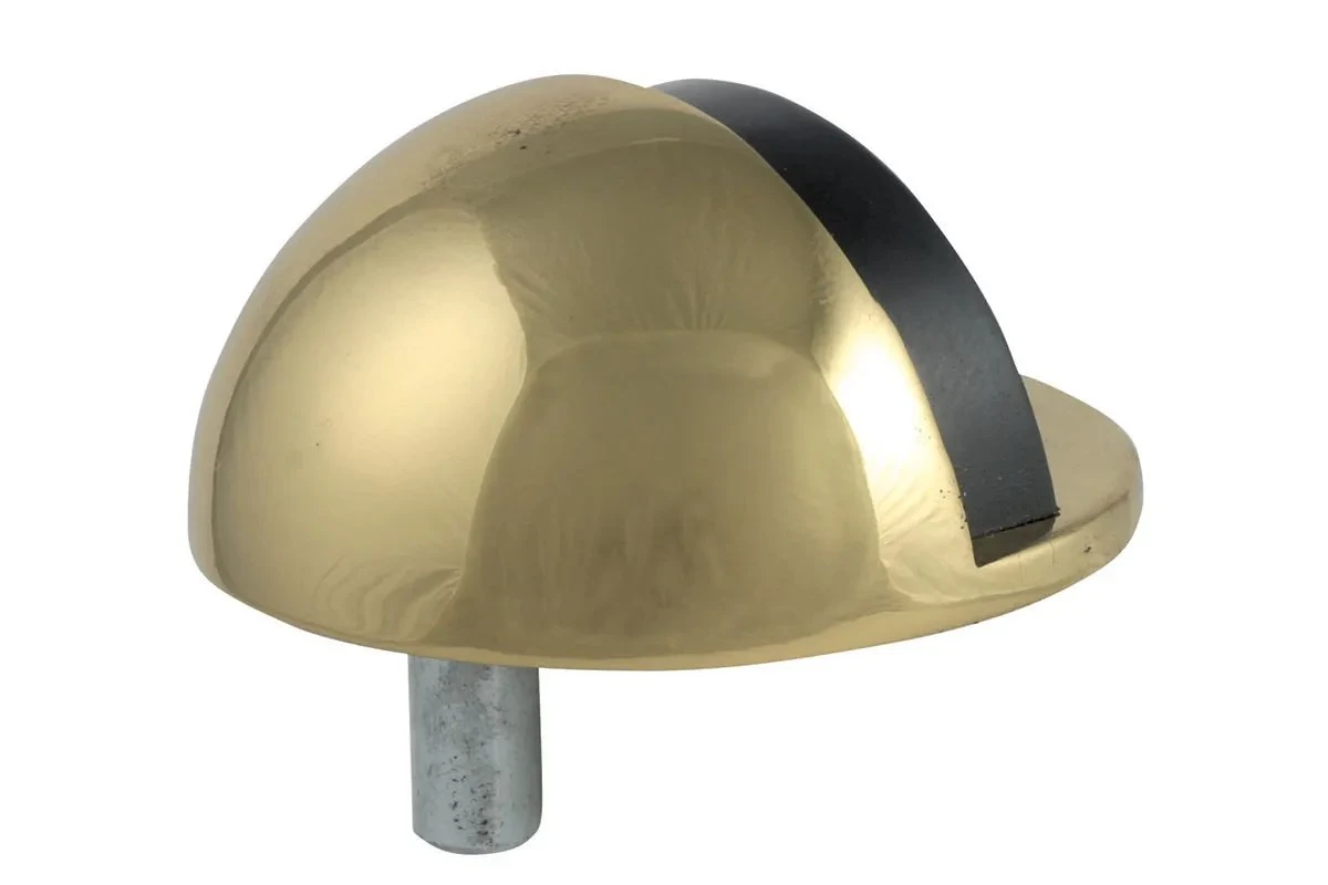 带橡胶头黄铜制地面门阻 — Copper Plated